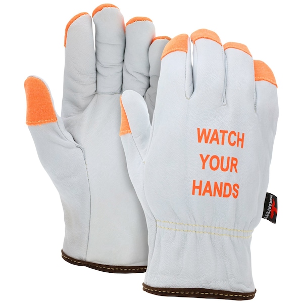 Mcr Safety Gloves, Prem Goat Driver w/Kevlar Liner WYH, M, 12PK 3601SKHVM - main
